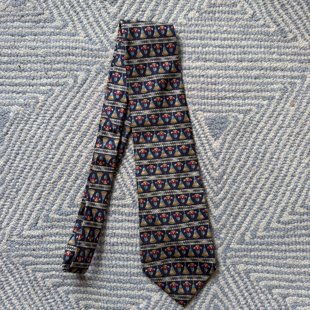 Metropolitan Museum of Art Silk Necktie - Egyptian Art Deco Print - Multicolor
